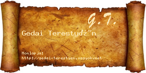 Gedai Terestyén névjegykártya